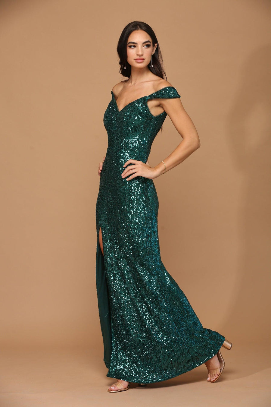 Hunter Green 4XL Prom Long Formal Fitted Evening Dress Sale