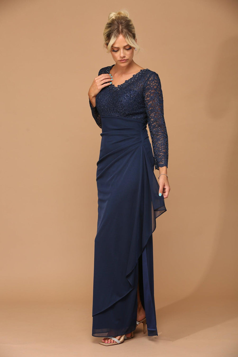 Long Sleeve Formal Mother of the Bride Evening Gown Sale