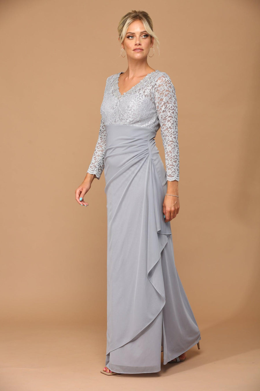 Long Sleeve Formal Mother of the Bride Evening Gown Sale