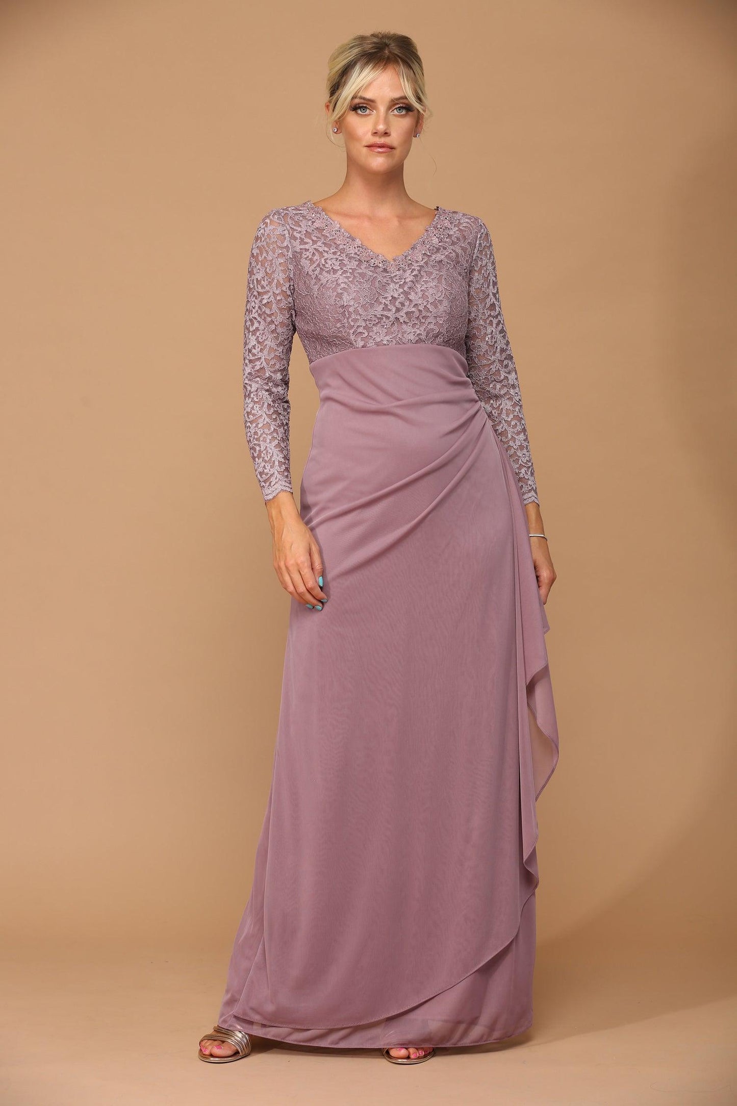 Long Sleeve Formal Mother of the Bride Evening Gown Sale