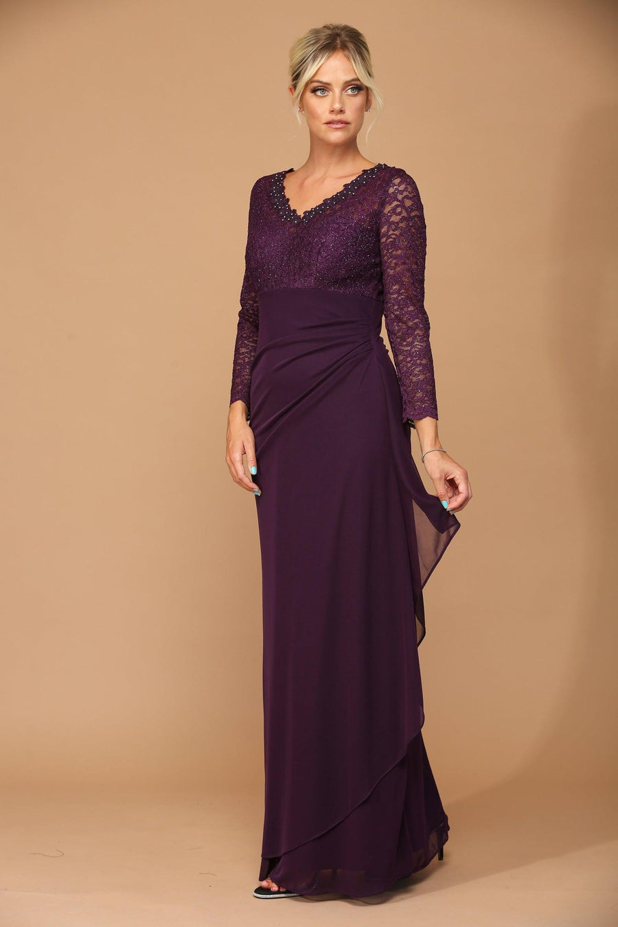 Long Sleeve Formal Mother of the Bride Evening Gown Sale