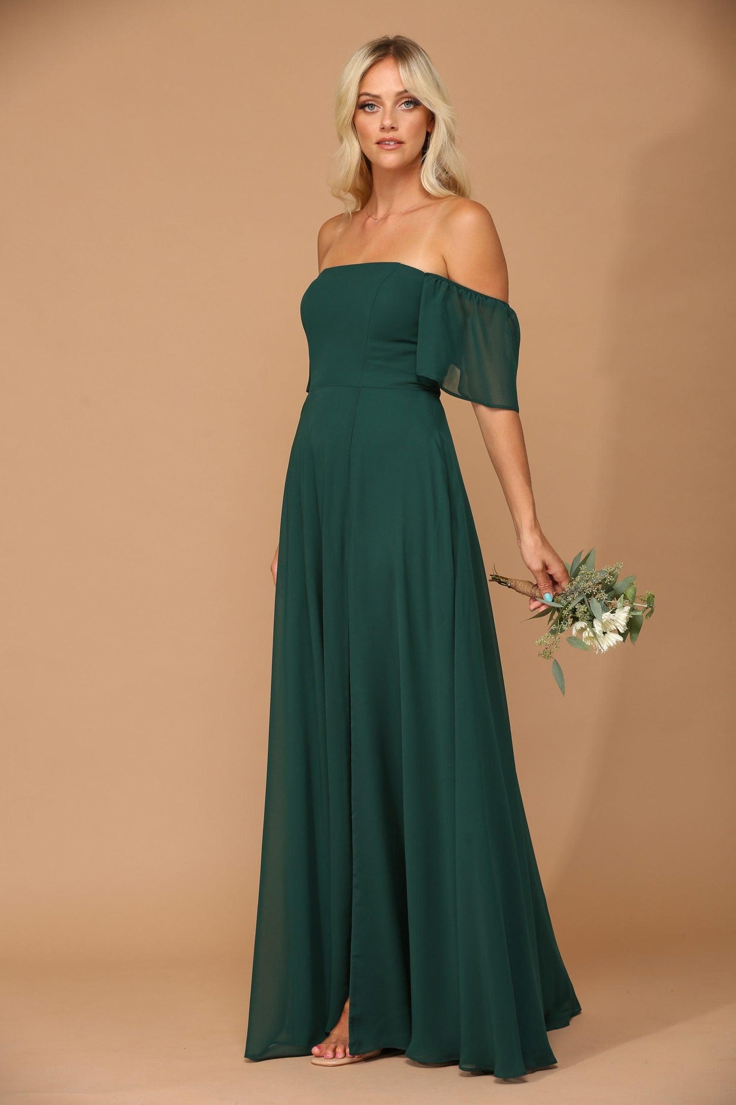 Long Formal Bridesmaids Chiffon Evening Gown Sale