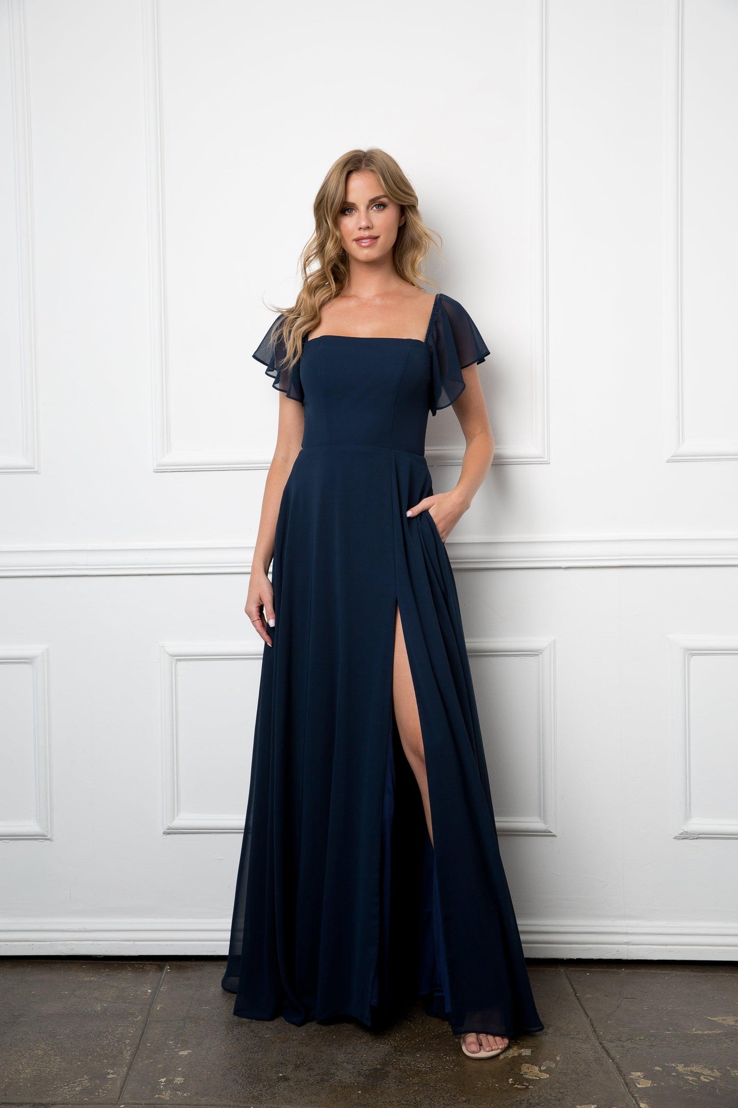 Long Formal Bridesmaids Chiffon Evening Gown Sale