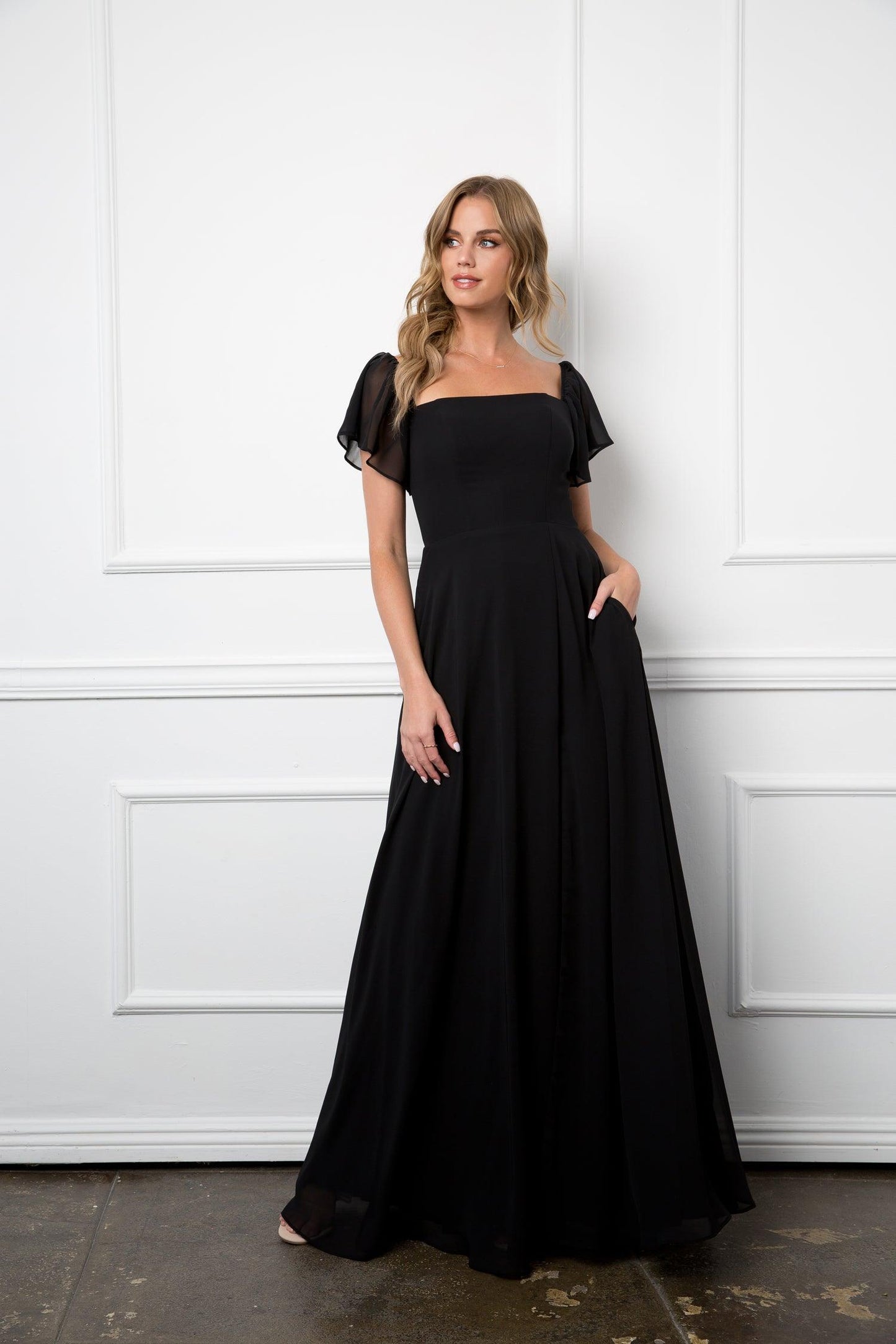 Long Formal Bridesmaids Chiffon Evening Gown Sale