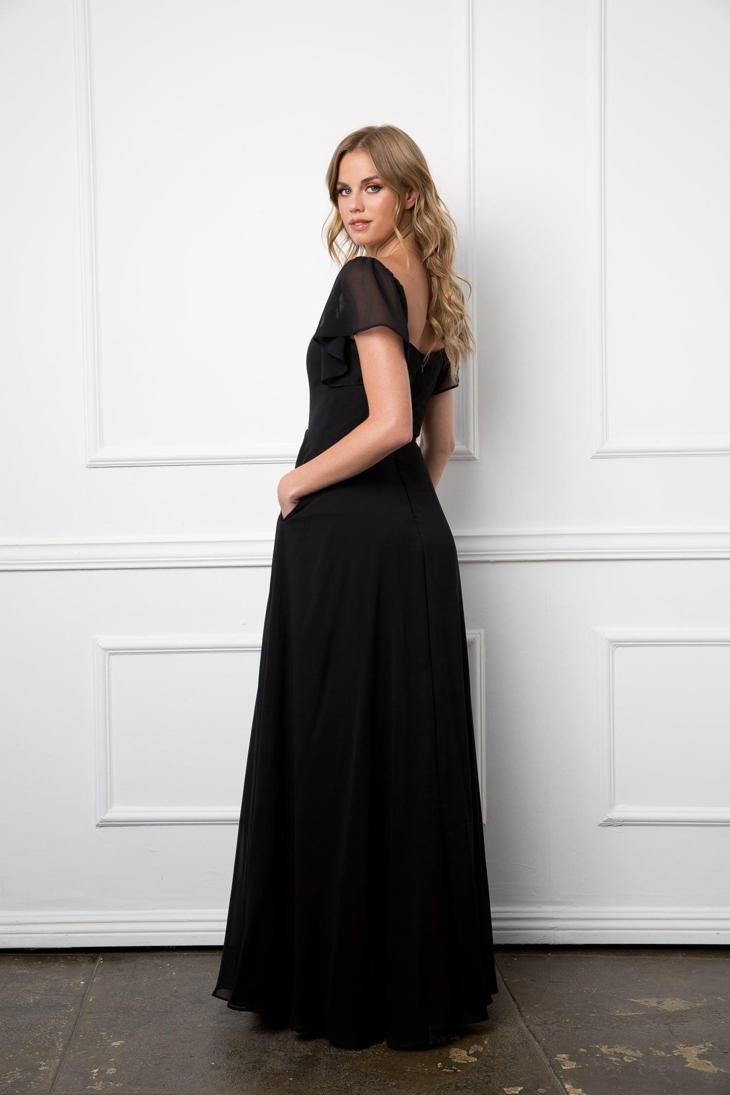 Long Formal Bridesmaids Chiffon Evening Gown Sale