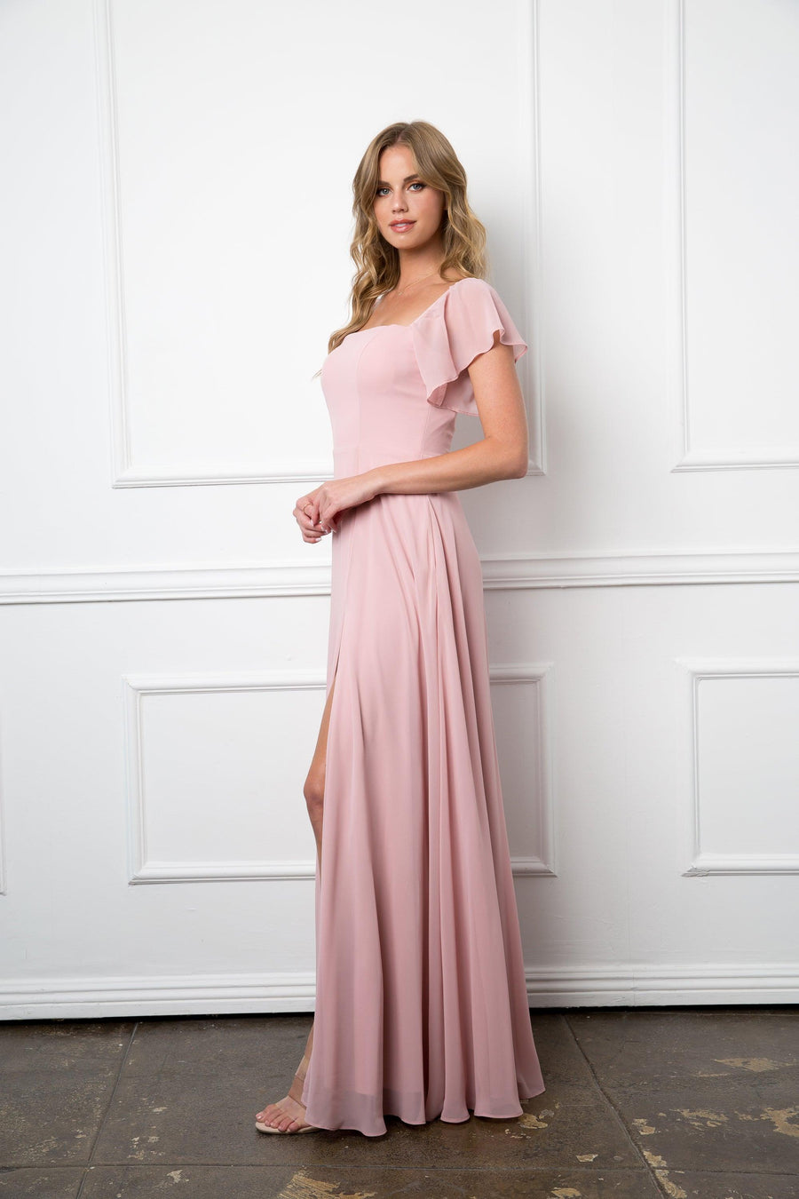 Long Formal Bridesmaids Chiffon Evening Gown Sale