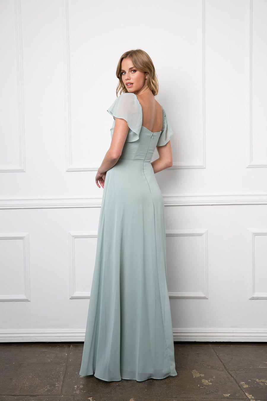 Long Formal Bridesmaids Chiffon Evening Gown Sale