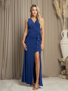 Mother of the Bride Long Formal Fitted Evening Gown Royal