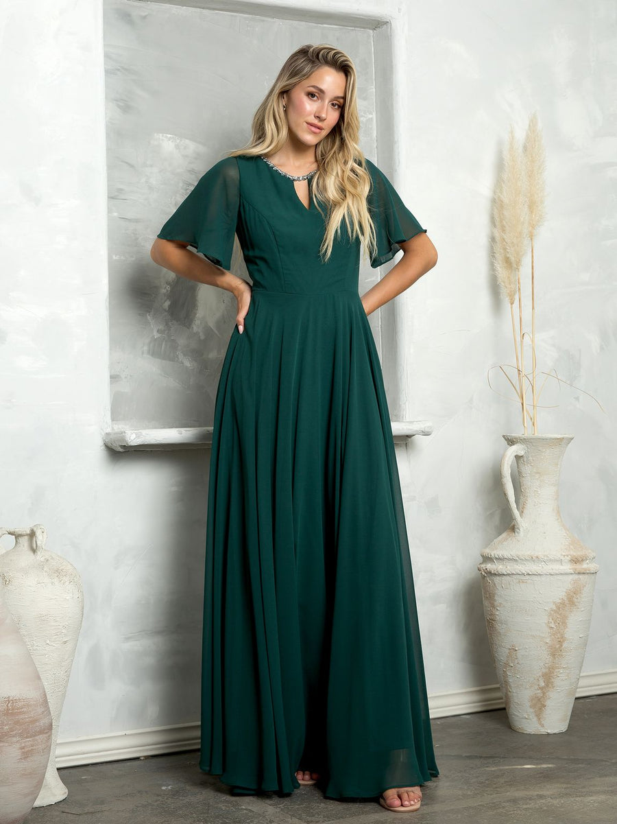 Mother of the Bride Dresses Long Beaded Mother of the Bride Dress  Hunter Green