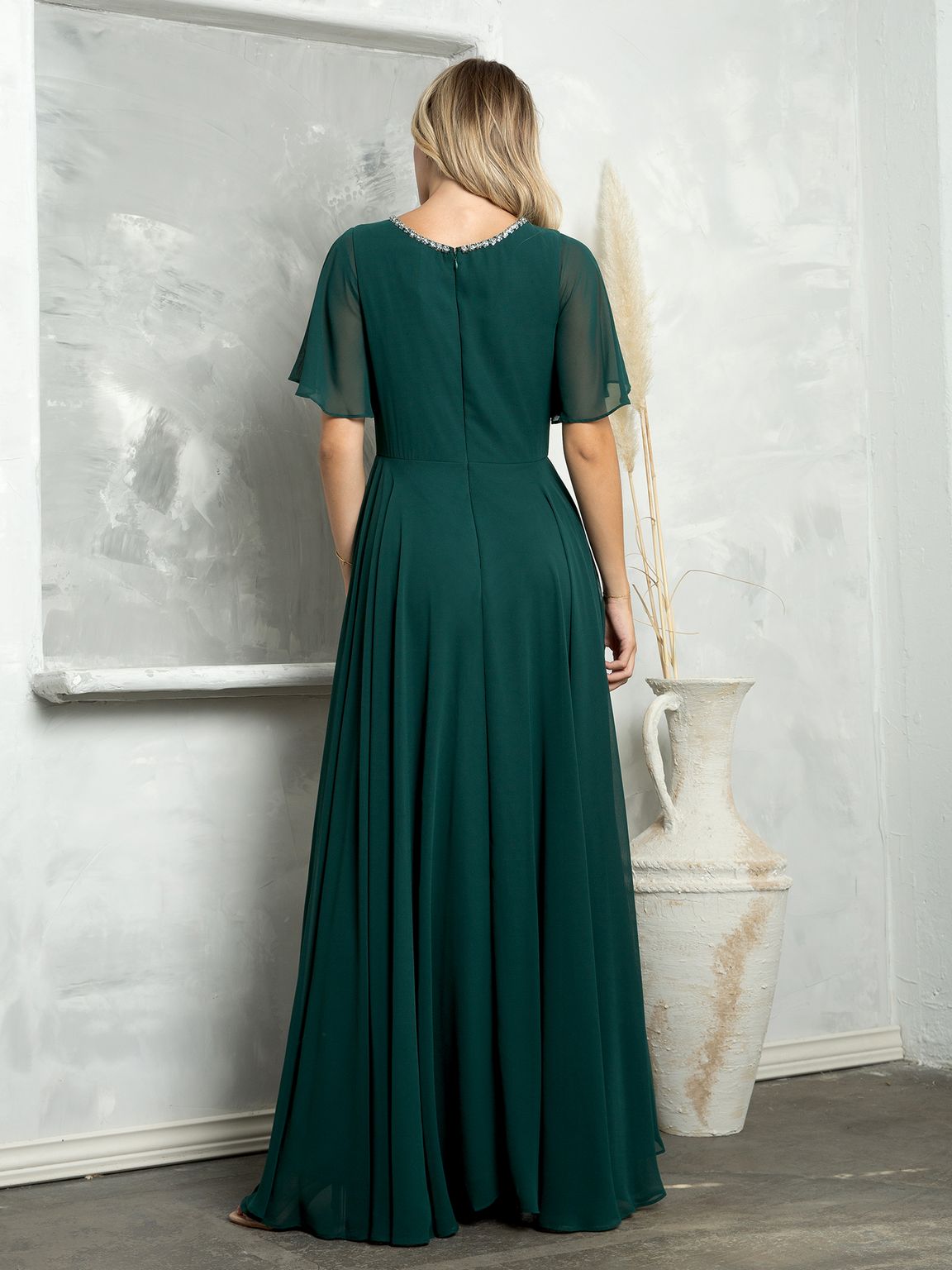 Mother of the Bride Dresses Long Beaded Mother of the Bride Dress  Hunter Green