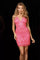 Cocktail Dresses Fitted Short Cocktail Dress Romantic Pink