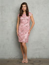 Mother of the Bride Dresses Short Mini Lace Cocktail Dress Dusty Rose