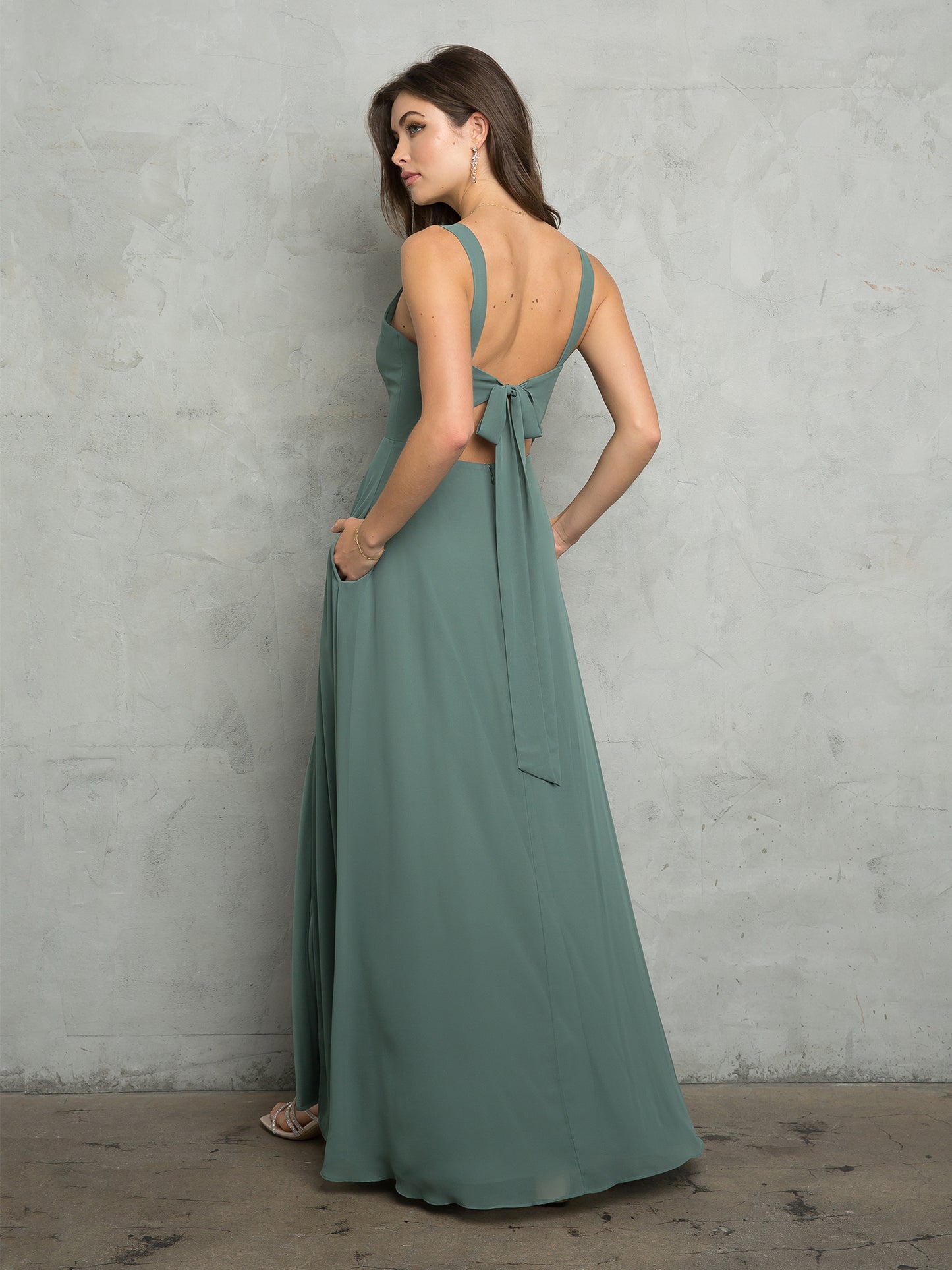 Formal Dresses Long Slit Prom Formal Dress Eucalyptus