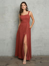 Formal Dresses Long Slit Prom Formal Dress Rust