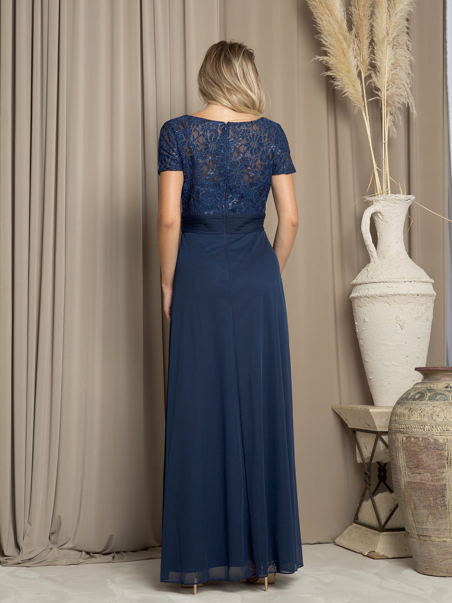 Mother of the Bride Dresses Sequin Long Lace Mother of the Bride Dress Navy