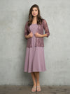 Mother of the Bride Dresses Short Mini Lace Jacket mothe of the Bride Dress Mauve