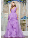 Prom Dresses Long Ball Gown Ruffle Layer Formal Prom Dress Lavender