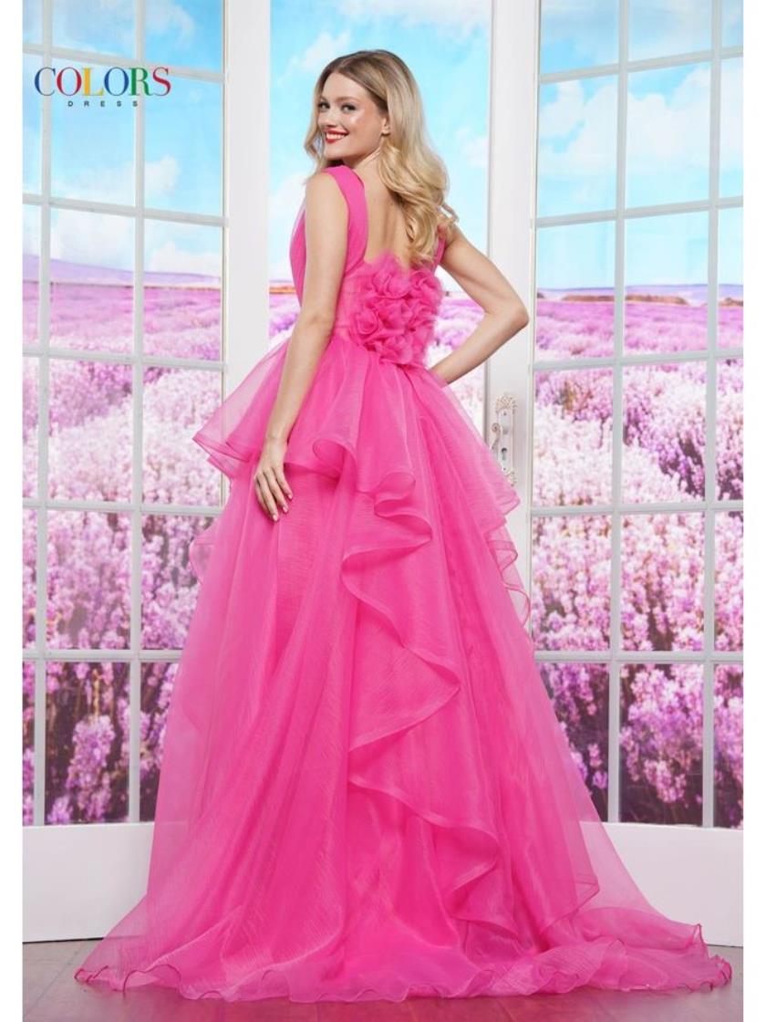 Prom Dresses Long Ball Gown Ruffle Layer Formal Prom Dress Rose