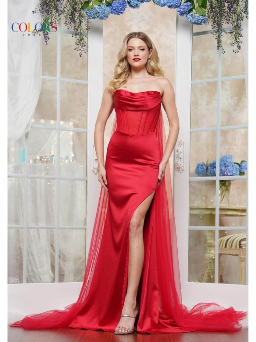 Prom Dresses Formal Fitted Evening Long Prom Dress Red