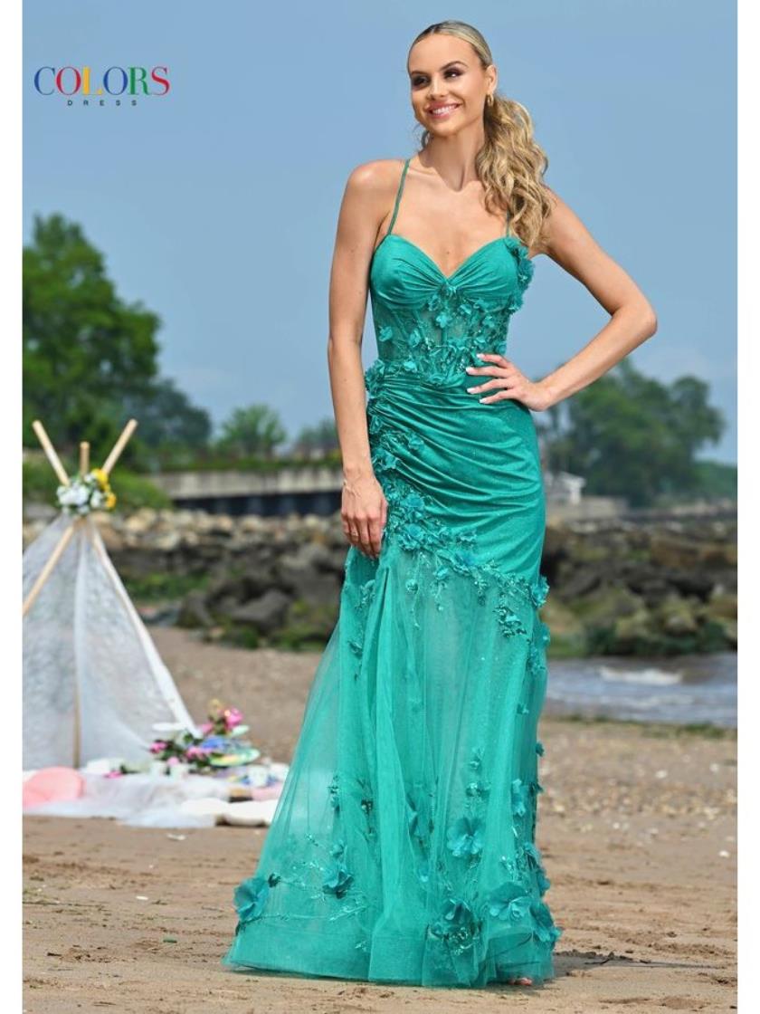 Green Colors 3552 Long Formal Mermaid Prom Dress For $438.0 – The Dress 