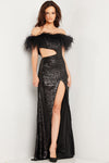 Prom Dresses Off the Shoulder Sequins Prom Dress Black