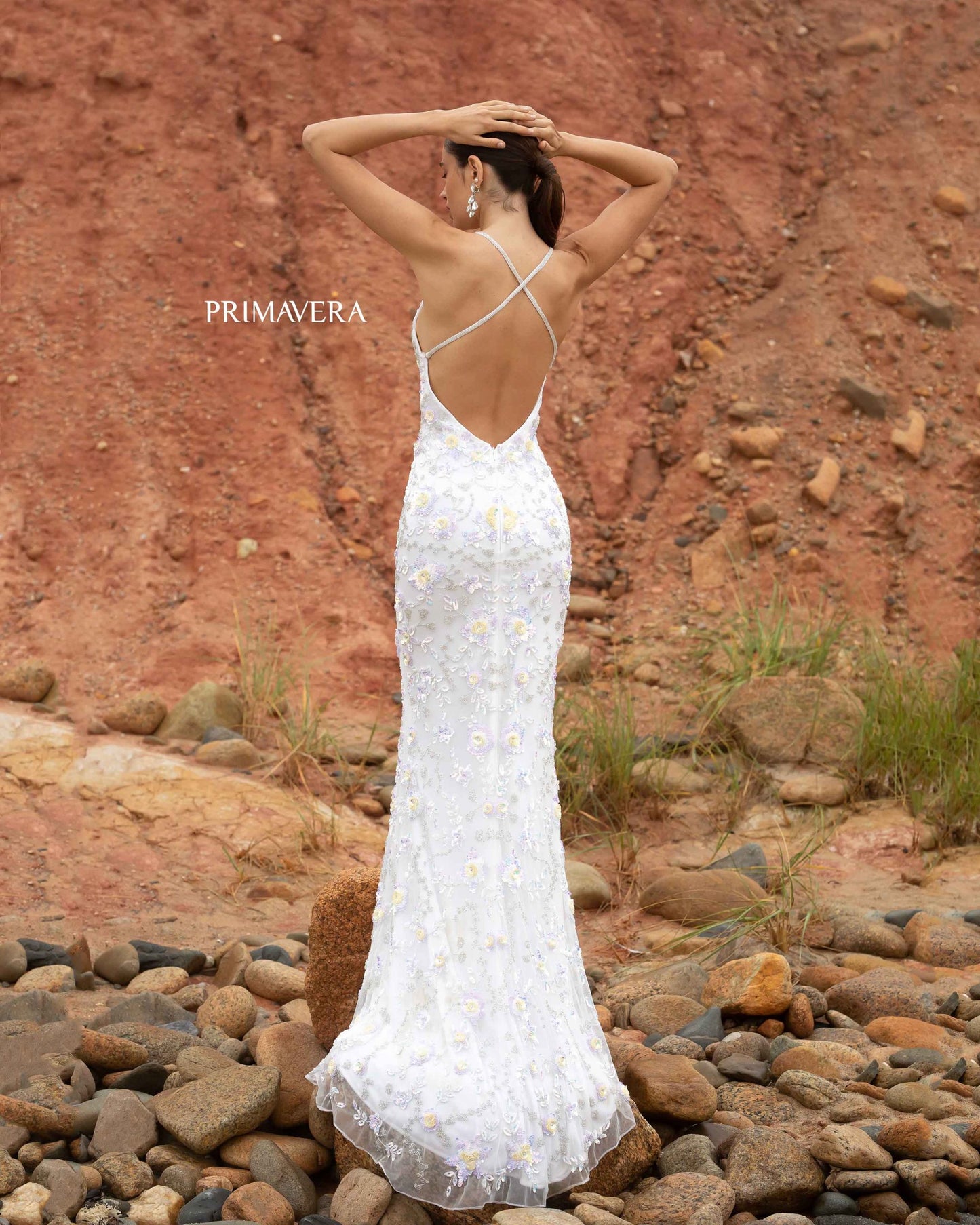 Prom Dresses Formal Beaded Long Prom Dress Ivory