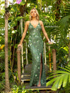 Prom Dresses Formal Fitted Beaded Long Prom Dress Sage Green