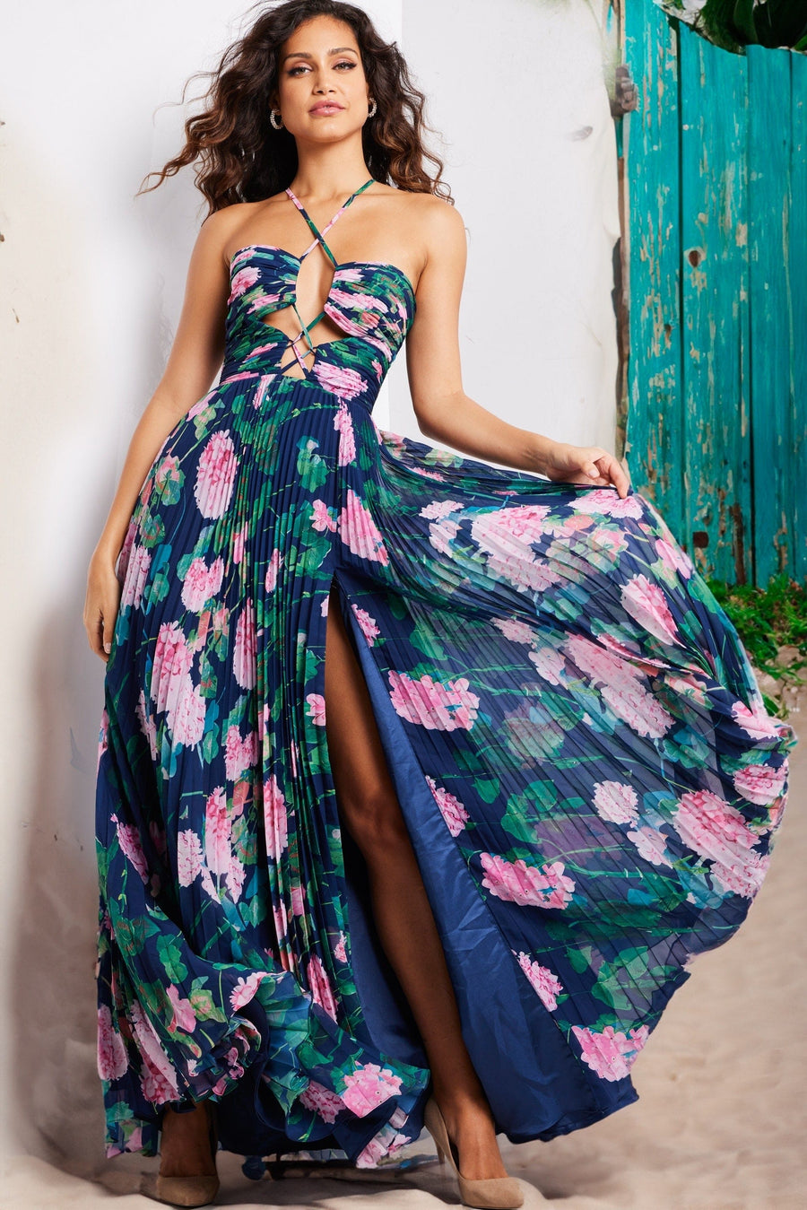 Formal Dresses Long Maxi Formal Dress Navy/Multi