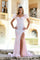 Prom Dresses Formal Sequin Feather Prom Long Trumpet Dress Iridescent Blush