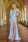 Prom Dresses Formal Sequin Prom Long Mermaid Dress Powder Blue 