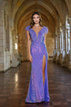 Prom Dresses Formal Sequin Prom Long Mermaid Dress Iridescent Purple