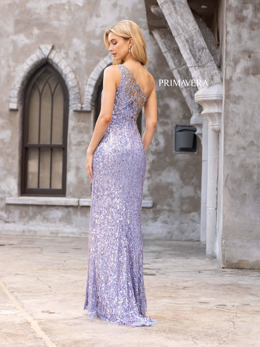 Prom Dresses Long Asymmetrical High Slit Prom Dress Lilac