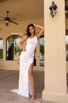 Prom Dresses Asymmetrical Long Fitted Prom Dress Ivory