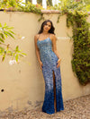 Prom Dresses Ombre Sequins Prom Long Dress Blue