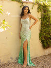 Prom Dresses Ombre Sequins Prom Long Dress Mint