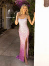 Prom Dresses Ombre Sequins Prom Long Dress Pink