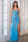 Prom Dresses Long Fitted Beaded Prom Dress Turquoise