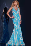 Prom Dresses Sequin Formal Long Mermaid Prom Dress Blue/White