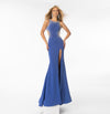 Prom Dresses Flare Prom Long Slit Dress Royal