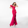 Prom Dresses Long Formal Ruffle Skirt Prom Dress Hot Pink