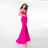 Prom Dresses Prom Long Fitted Slit Dress Fuchsia