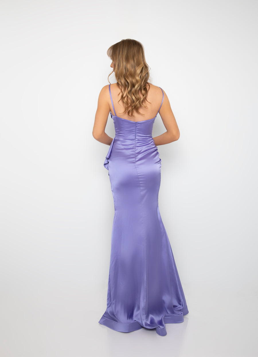 Prom Dresses Side High Slit Long Prom Dress Periwinkle