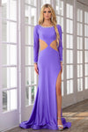 Prom Dresses Long Prom Cut Out Dress Purple