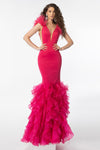 Prom Dresses Fitted Mermaid Prom Gown Hot Pink