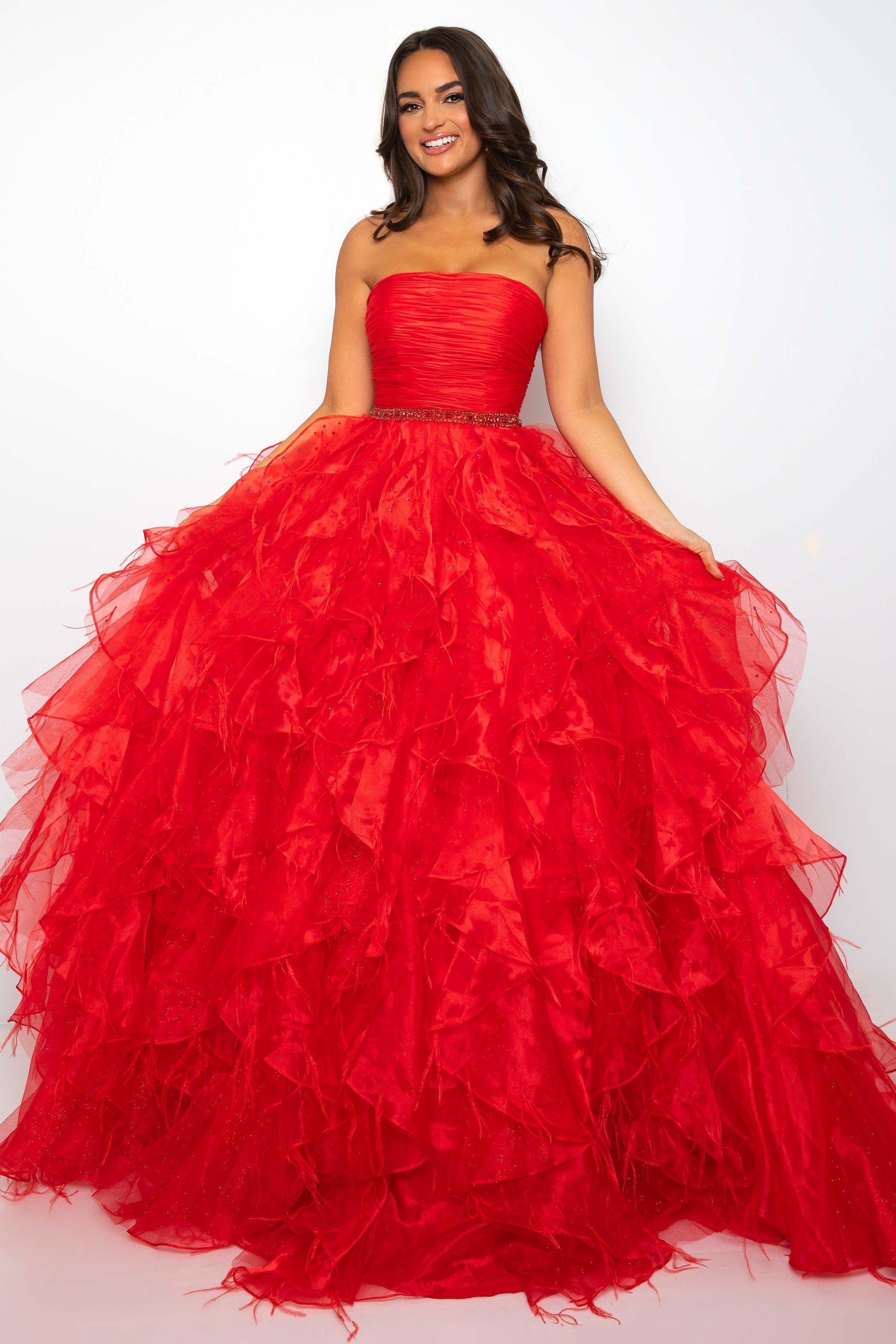 Red Ava Presley 39555 Glitter Formal Long Prom Dress for $830.0 – The ...