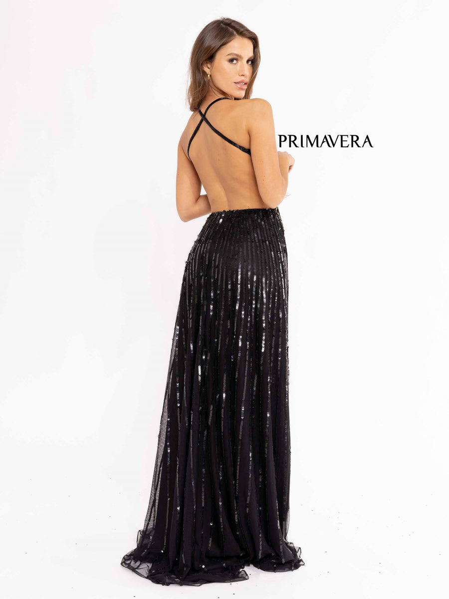 Prom Dresses Sequins Long Prom Butterfly Pattern Dress Black