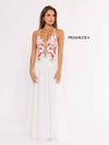 Prom Dresses Sequins Long Prom Butterfly Pattern Dress Ivory