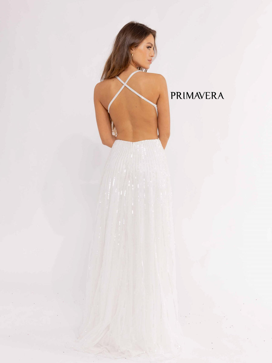 Prom Dresses Sequins Long Prom Butterfly Pattern Dress Ivory