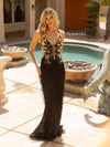 Prom Dresses Sequined Beaded Fringes Long Prom Dress Black