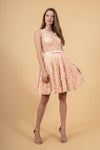 3D Floral Applique Lace Short Dress - The Dress Outlet Elizabeth K